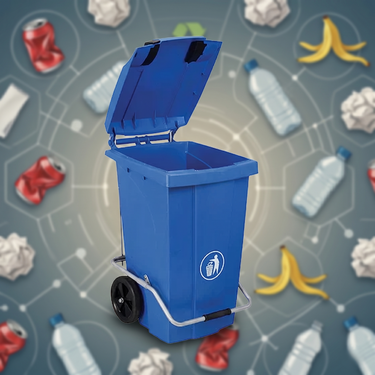 Boss BP-716-P Movable Paddle Waste Bin Large 135 Ltr
