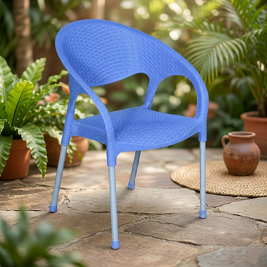 Boss BP-676 Steel Plastic Luna Rattan Chair With Arms