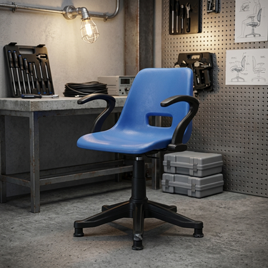 Boss B-208-HSA Shell Holo Revolving Chair with Arms and Hydraulic Jack