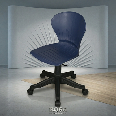Boss B-15-H Peacock Shell Revolving Chair with Hydraulic Jack