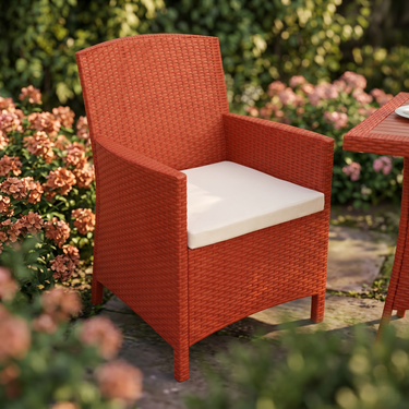Boss BP-376-C Garnet Rattan  Single Seater Sofa with Cushions