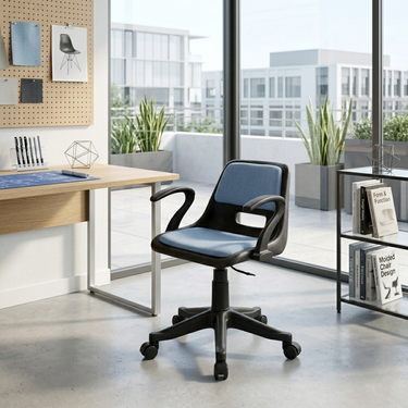 Boss B-208-HAC Shell Holo Revolving Chair with Arms & Cushion and Hydrolic Jack
