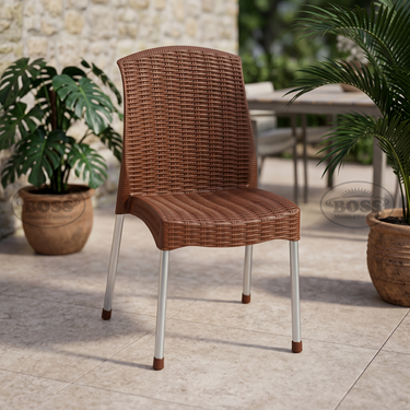 Boss BP-315 Lexus Queen Armless Chair with Silver Legs