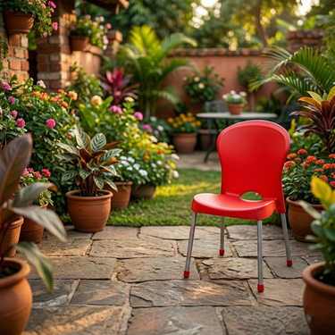 Boss BP-310 Denny Max Armless Chair with Silver Legs