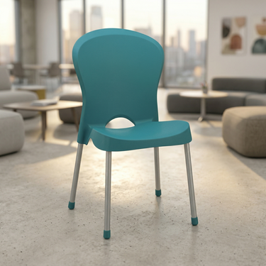 Boss BP-310 Denny Max Armless Chair with Silver Legs