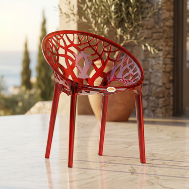 Boss BP-309-PC Poly Carbonate Crystal Tree Chair
