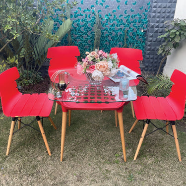 Phatta Shell Chair Set with BP-295-WL Elegant Table