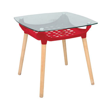 Boss BP-295-WL Elegant Table with Strong Base and Tempered Glass on Top