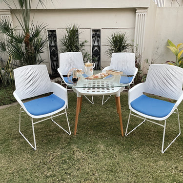 Milano Shell Chair Set with BP-295-WL Elegant Table
