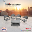 Luna Rattan Chair Set with BP-335 Vista Rattan Double Shelf Table
