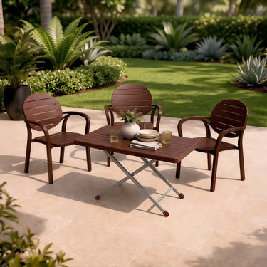 Splendid Patti Chair Set (BG-675) with BP-214-s Steel Plastic Folding Table