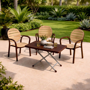 Splendid Patti Chair Set (BG-675) with BP-214-s Steel Plastic Folding Table