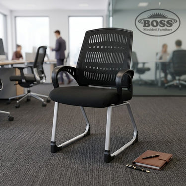 Boss B-514-VO Real Time Ergonomic Mesh Chair Shell With oval Base