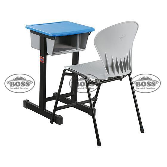 Boss B-135 Study Desk with Small Plastic Top and a Peacock Shell Kid Chair