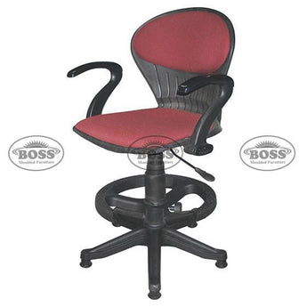 Boss B-15-HSRAC Peacock Shell Revolving Chair with Arms and Cushion