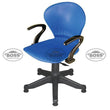 Boss B-15-HSA Peacock Shell Revolving Chair with Arms Hydraulic Jack & Stopper