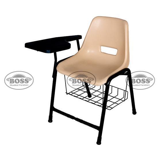 Boss B-204-SB Steel Plastic Holo Study Big Shell Chair with Book shelf
