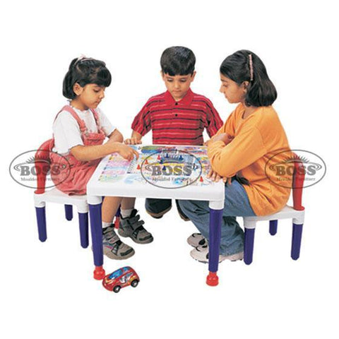 Boss B-225-PP Full Plastic Baby Set Play Table with 2 Chairs And A Table