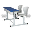 Boss B-442 Joint Peacock Bench Desk with Plastic Top & Boxes 2-Seater