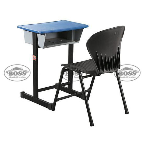 Boss B490 B06 Study Desk with Large Plastic Top and Peacock Shell Chair – Std. Height