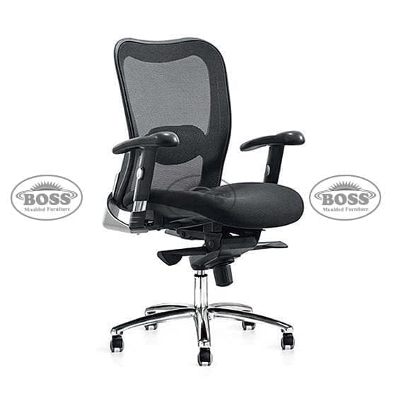 B-552 T-Shape Plastic Arm Mesh Chair Revolving and Visitor Chairs