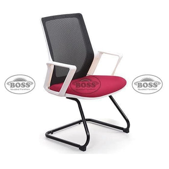 B-562-V Imported Square Plastic Arm Mesh Chair Visitor Chair
