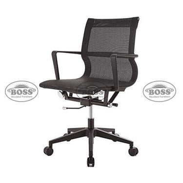 B-573 Revolving Square Plastic Arm Mesh Chair