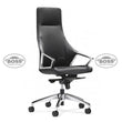 B-581 Revolving Rectangle Steel Arm High Back Leather Chair