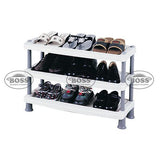 Boss B-609-O Full Plastic 3 Shelves Shoes Rack Open