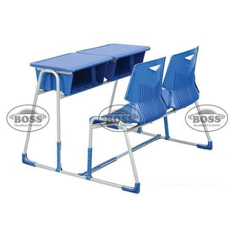 Boss B-915 Steel Plastic Baby Holo Shell Joint 2-Seater Bench Desk