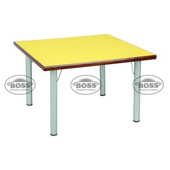 Boss B-921 Wooden Table Square With Steel 2 Inch Pipe