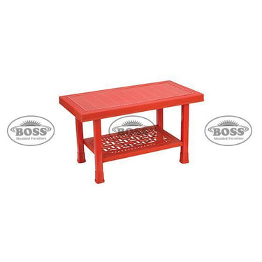 Boss BP-328 Full Plastic Double Shelf Baby Rattan Table