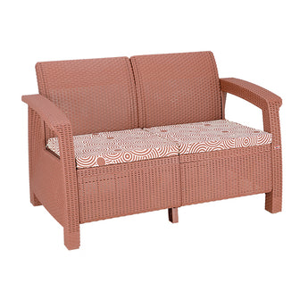Boss BP-373 Newly Designed Rattan Allegra 2 Seater Sofa with Printed Cushions