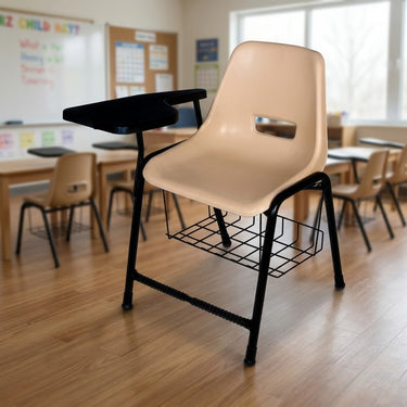 Boss B-204-SB Steel Plastic Holo Study Big Shell Chair with Book shelf