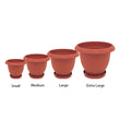 Boss Flower Pots with Multi Colors and Base Plate