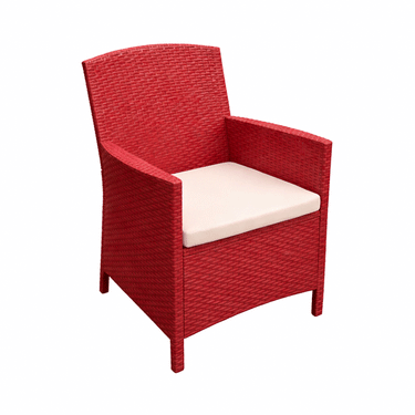 Boss BP-376-C Garnet Rattan  Single Seater Sofa with Cushions