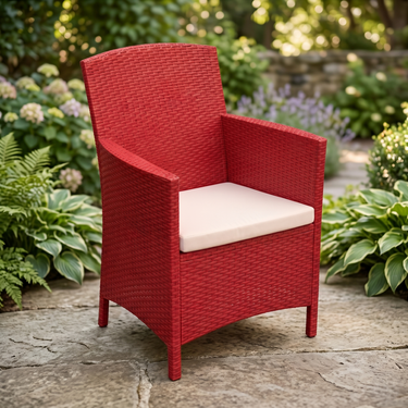 Boss BP-376-C Garnet Rattan  Single Seater Sofa with Cushions