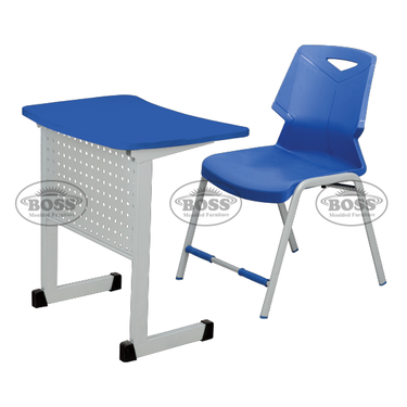 Boss B-913 One Seater Desk Iron Frame And Fiber Top Big