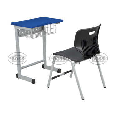 Boss B-929 Study Table With Iron Book Shelf & Fiber Top