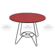 Boss B-236-W Steel Wooden Round Table 39″ With Silver Frame