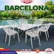 Tree Chair Set with BP-214-S Folding Steel Plastic Table White Color