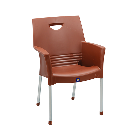 Plastic chair with online steel legs