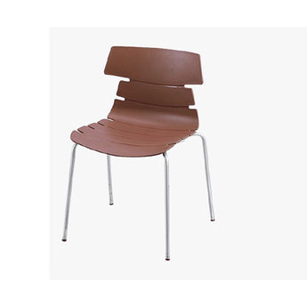 Boss BP-320 Phata Shell Chair with Silver Legs – Wood Cut Style