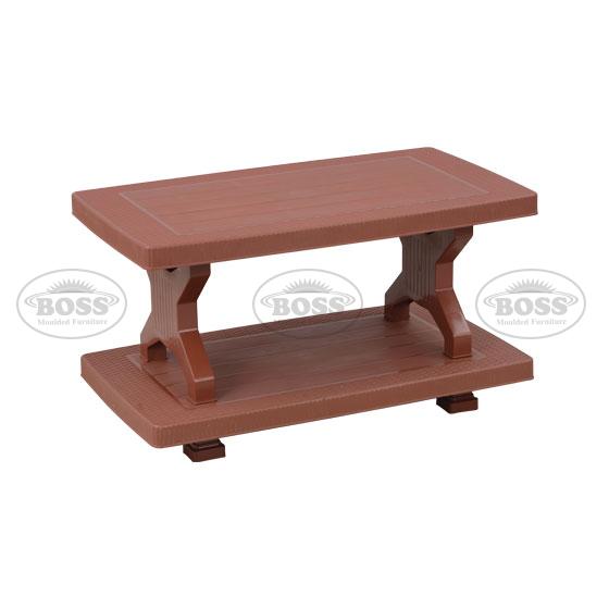 Boss BP-334 Vista Rattan Pure Plastic Double Shelf Table (Small)
