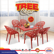Tree Chair Set with BP-214-S Folding Steel Plastic Table