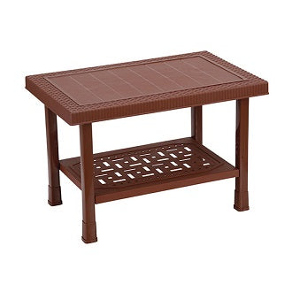 Boss BP-328 Full Plastic Double Shelf Baby Rattan Table