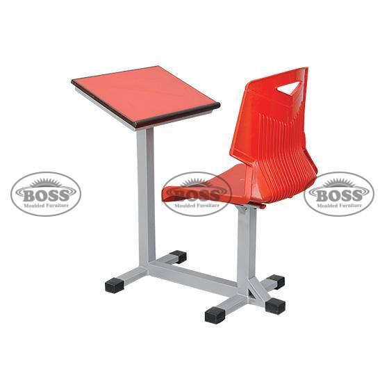 Boss B-917 Joint Bench with Wooden Desk Double Channel 1-Seater