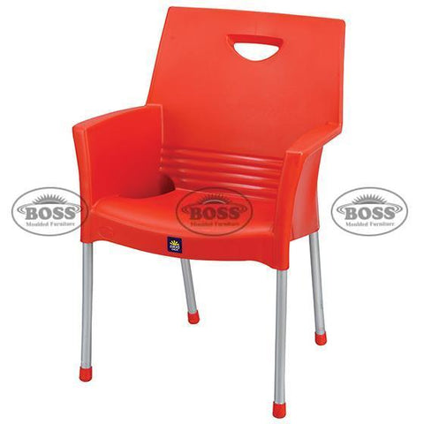 Boss BP-317 Mega Jhony Pure Plastic Chair with Steel Legs