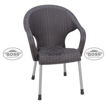 Boss BP-663 Steel Plastic Princess Rattan Chair With Arms