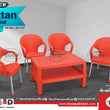 Princess Rattan Arm Chair Table Set with Rattan Table